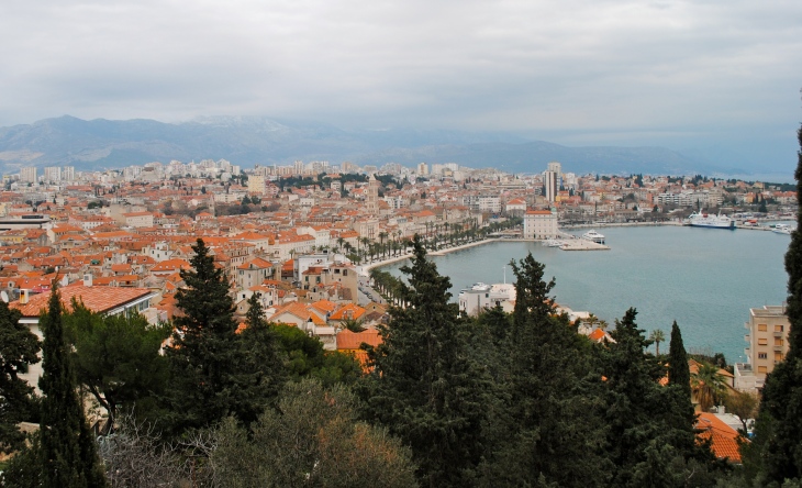 The view of Split from the lookout point