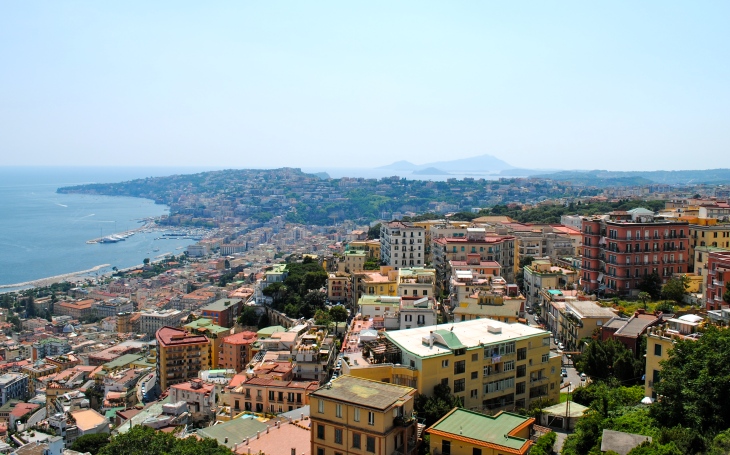 The coast of Naples from Castel Sant'Elmo